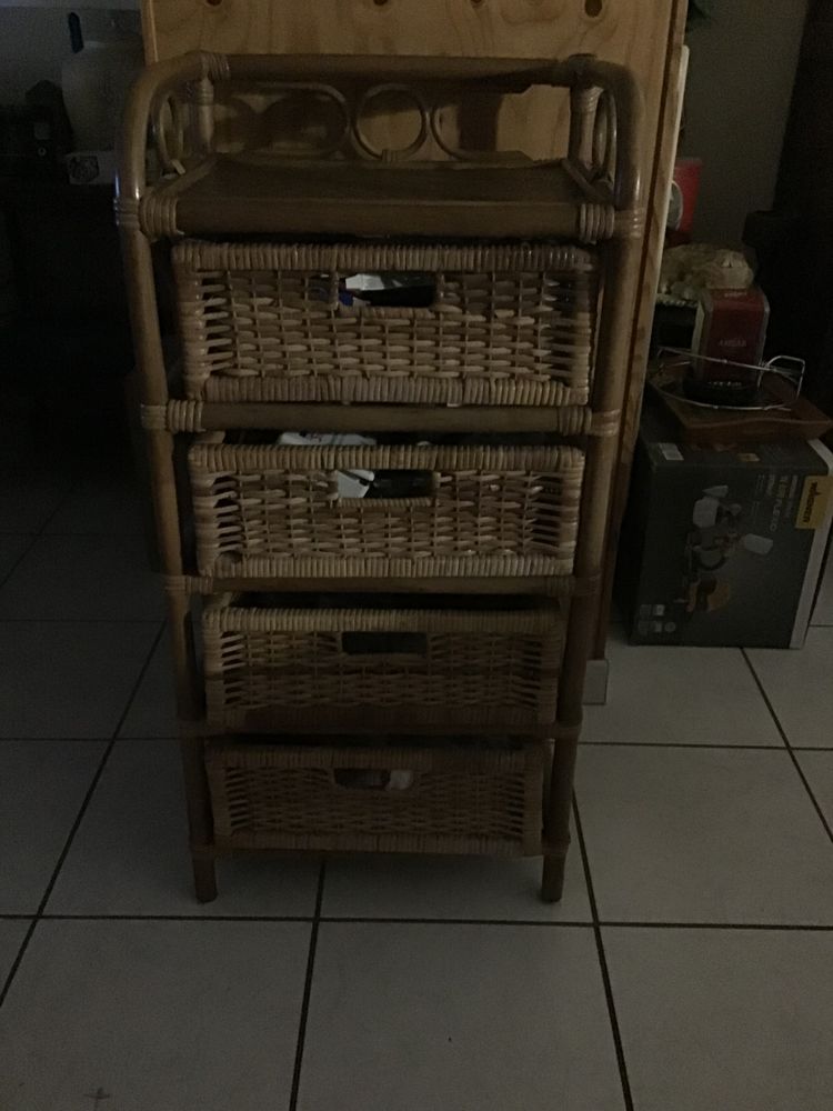 Meuble rottin 4 tiroir 80 La For�t-Fouesnant (29)