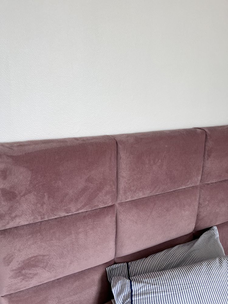 T�te de lit rose velours- pi�ce unique- fabriqu�e sur mesure 100 Paris 7 (75)