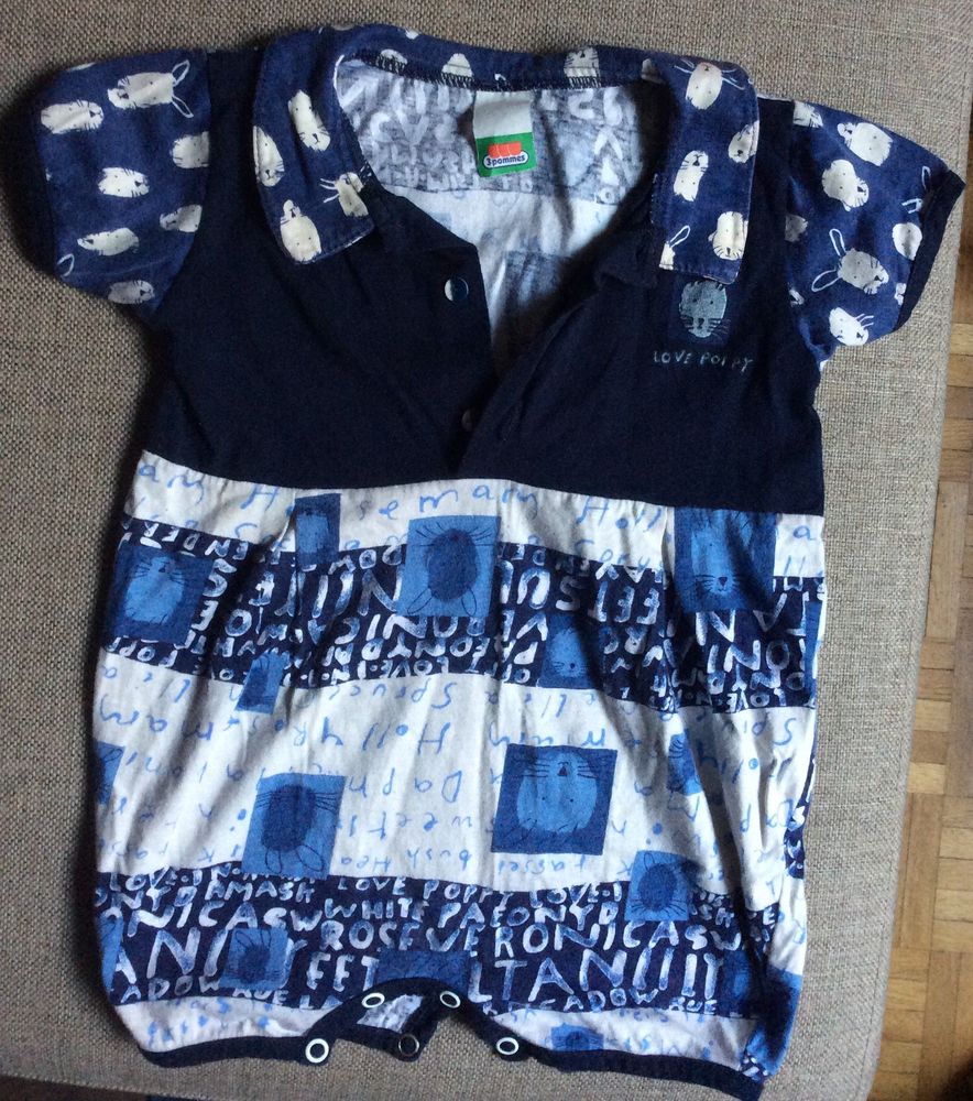 Combishort bleu 3 mois 1 Paris 17 (75)