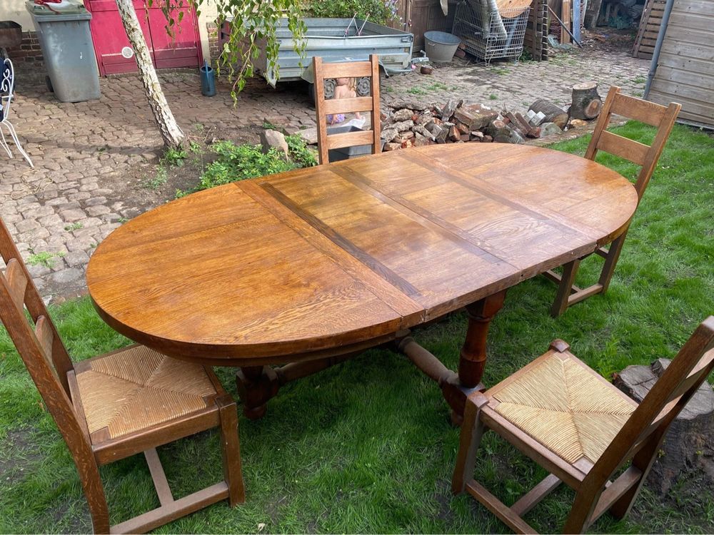 Table en ch�ne avec chaises 550 Marseille-en-Beauvaisis (60)