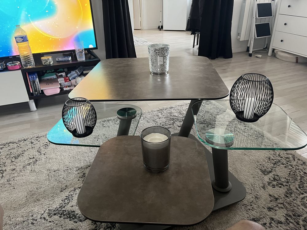 Table basse C�ramique/verre 700 �ragny (95)