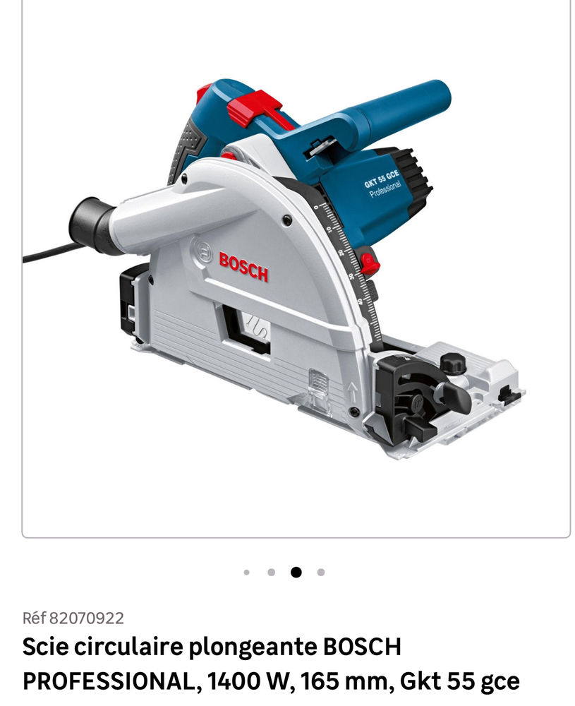 Scie circulaire bosch pro plongeante GTK 55GeC 
Avec rail 450 Verneuil-l'�tang (77)