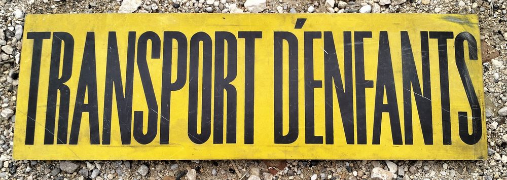 Panneau transport enfants resine collection 50 Saint-Jean-de-Fos (34)