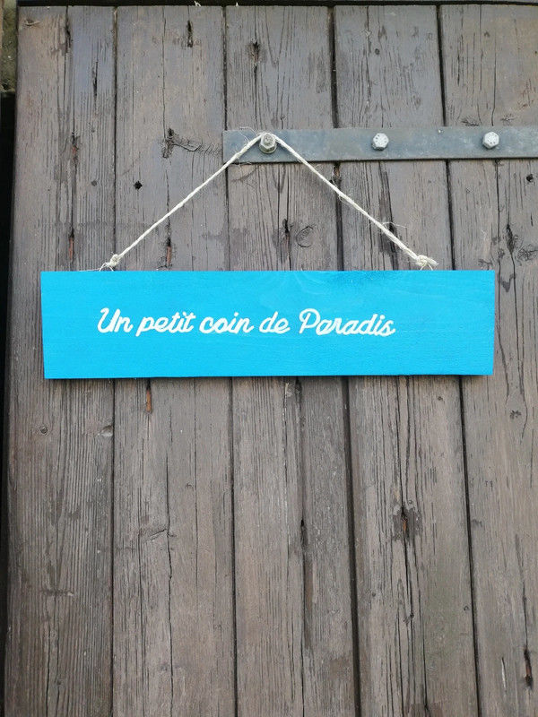 Pancartes aux choix en bois un petit coin de paradis 4 Colombier-le-Cardinal (07)