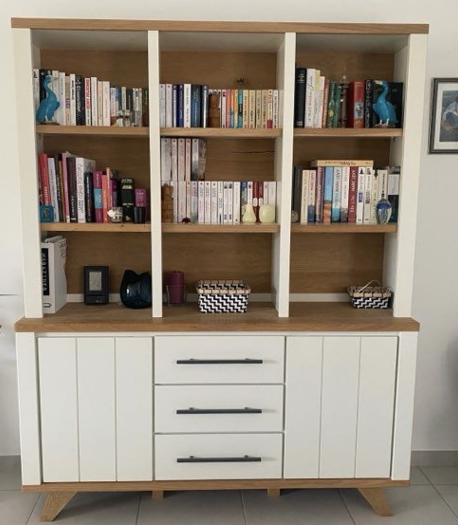 Biblioth�que Vaisselier Bicolore avec Tiroirs et Placards 1200 Roinville (91)