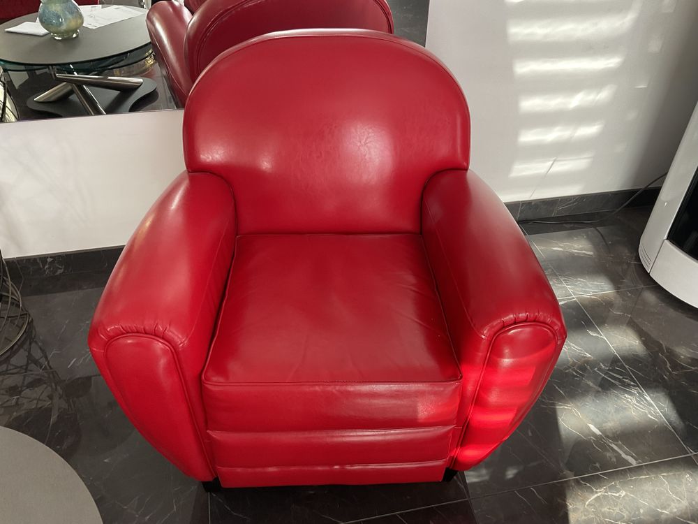 Fauteuil club rouge 120 Granville (50)