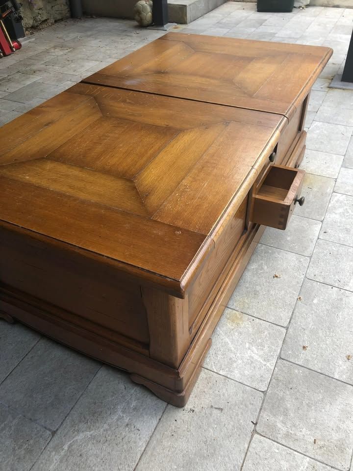 Table basse / bar en ch�ne massif 0 Clamart (92)