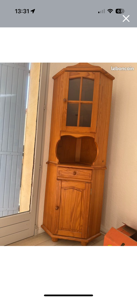 Meuble d'angle en bois 45 Sarrians (84)