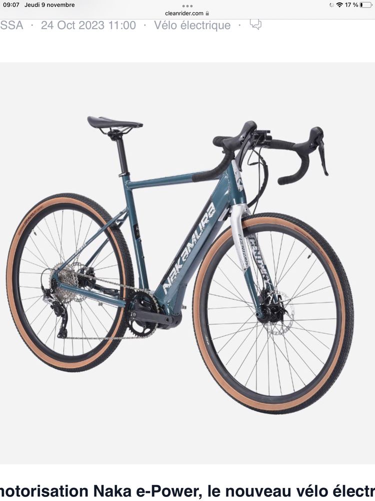 V�lo Gravel �lectrique  de marque nakamura 800 Montbonnot-Saint-Martin (38)