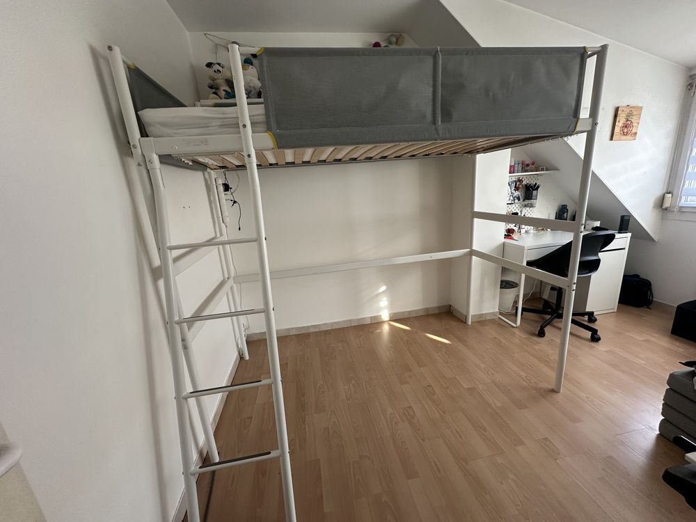 Lit mezzanine 1 personne IKEA en metal 95 Linselles (59)