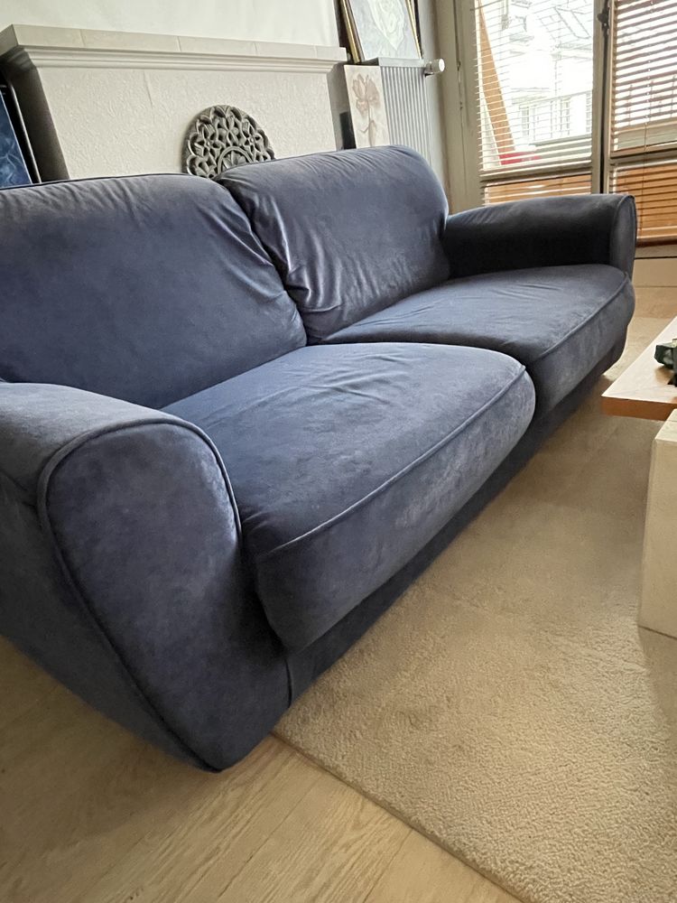 Canap� bleu en tissu 80 Tours (37)