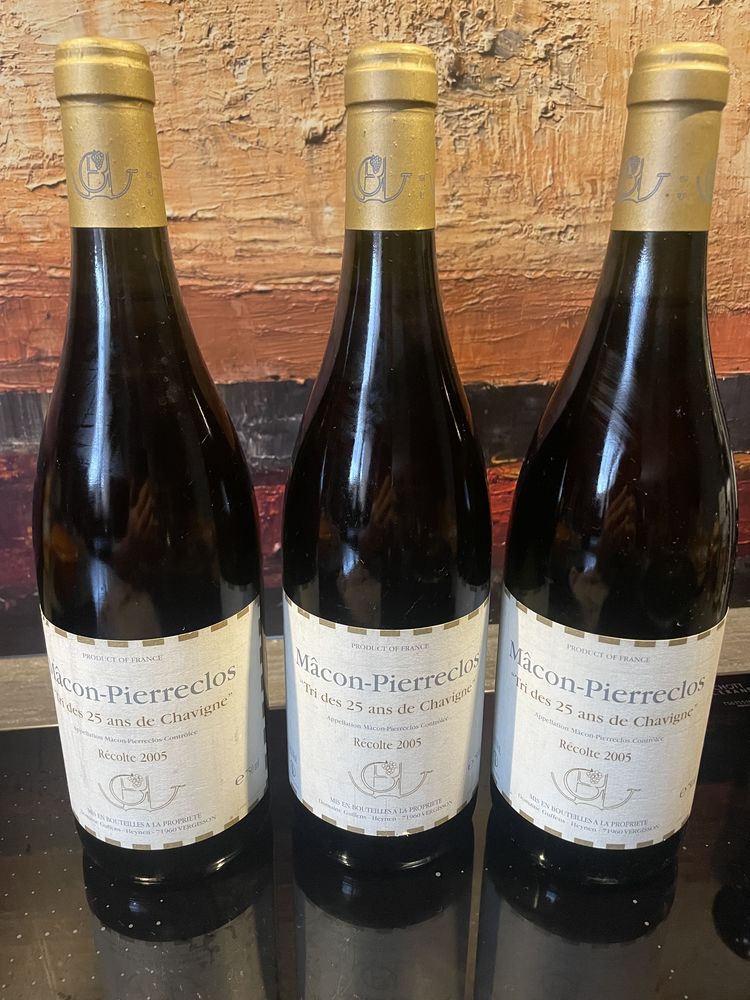 Lot de 3 Bt MACON PIERRECLOS Tris des 25 ans de Chavigne2005 660 Vigneux-sur-Seine (91)