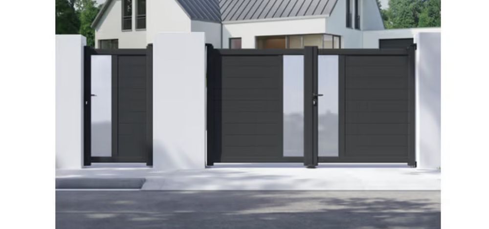 Ensemble portail aluminium 3,50 + portillon 1m Hauteur 1,70m 1150 Moussy-le-Neuf (77)