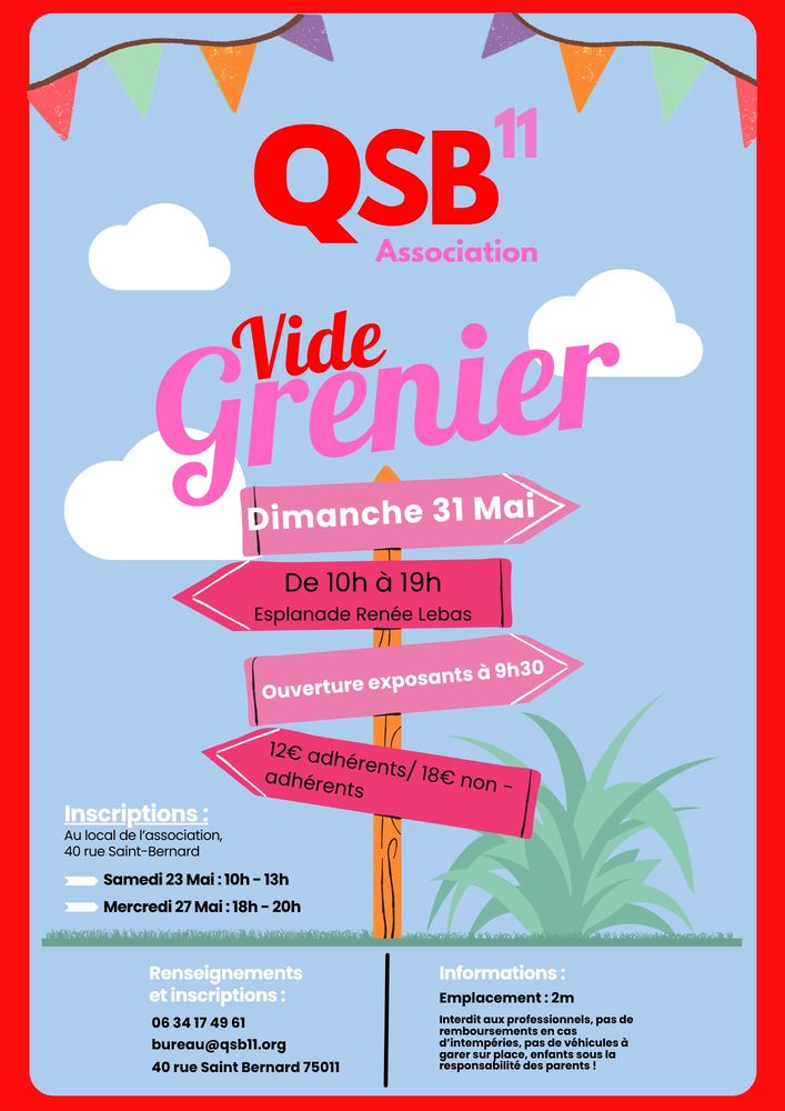 vide grenier en F&ecirc;te 0 Paris 11 (75)